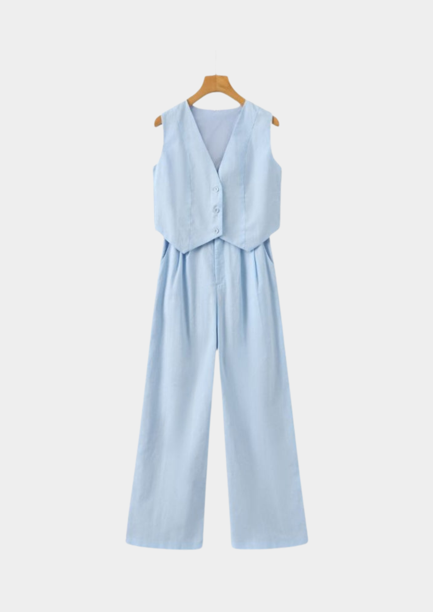 Linen Tailored Two-Piece Set Women