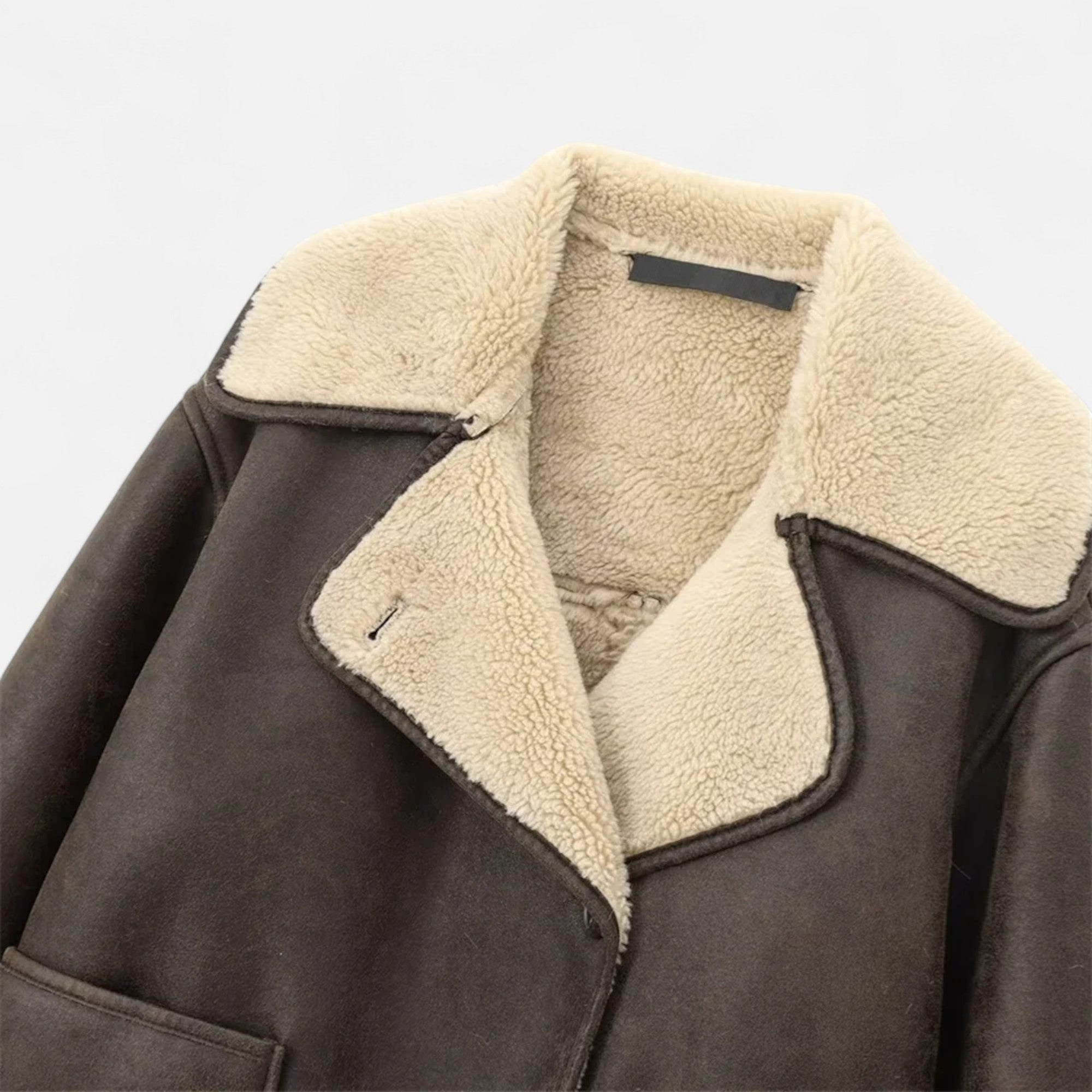 Heritage Fleece Jacket - Classic Single-Breasted Winter Coat Women