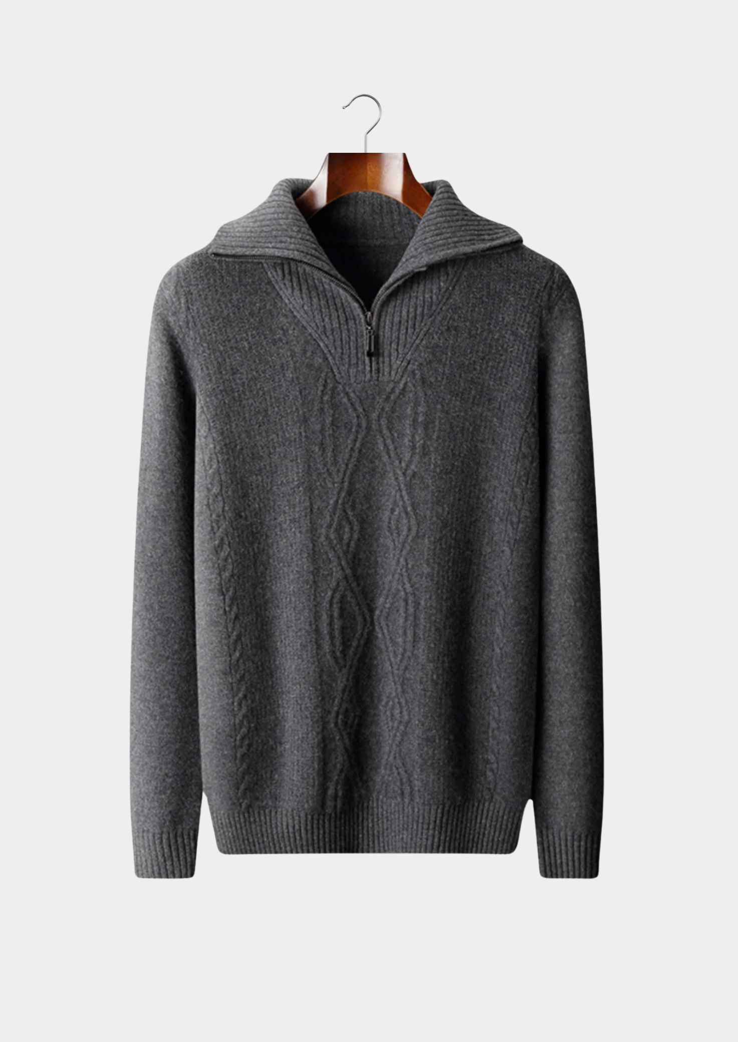 Merino Wool Extra-Fine Half Zip Wool Sweater