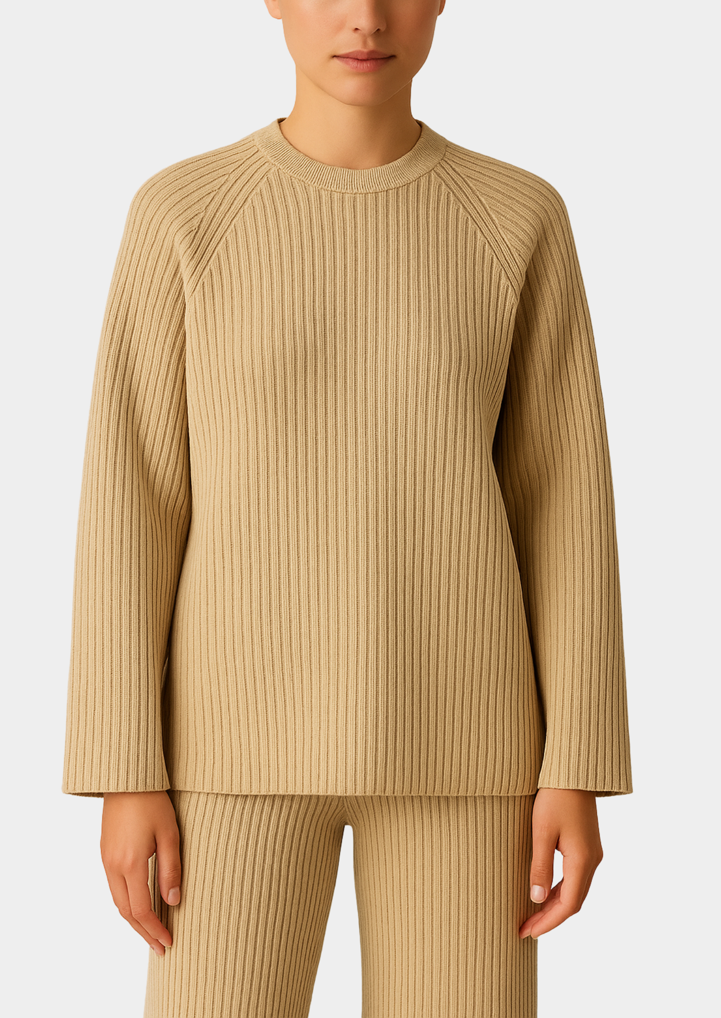 Ribbed Knit Loungewear Set Women