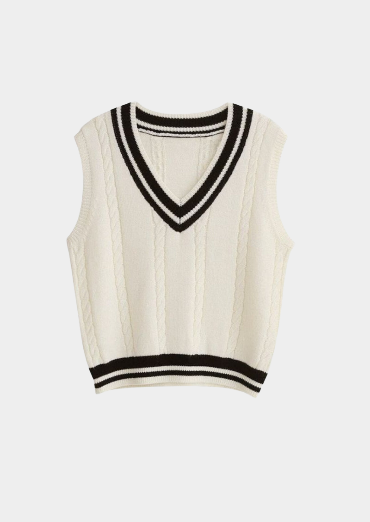 Classic Wool V-Neck Knit Vest Women