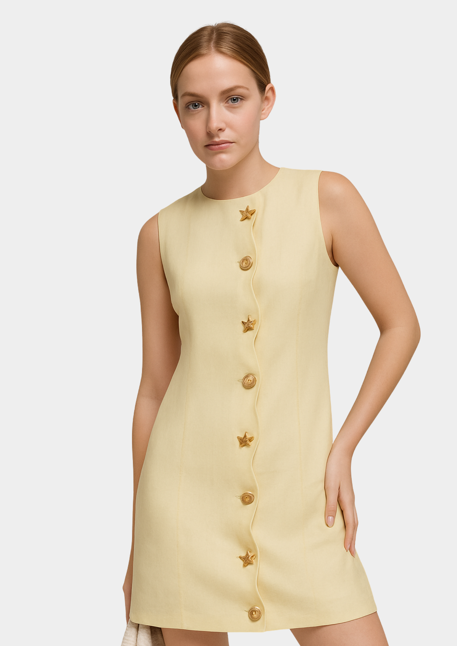 Sleeveless Mini Dress with Sculpted Detail Womenn