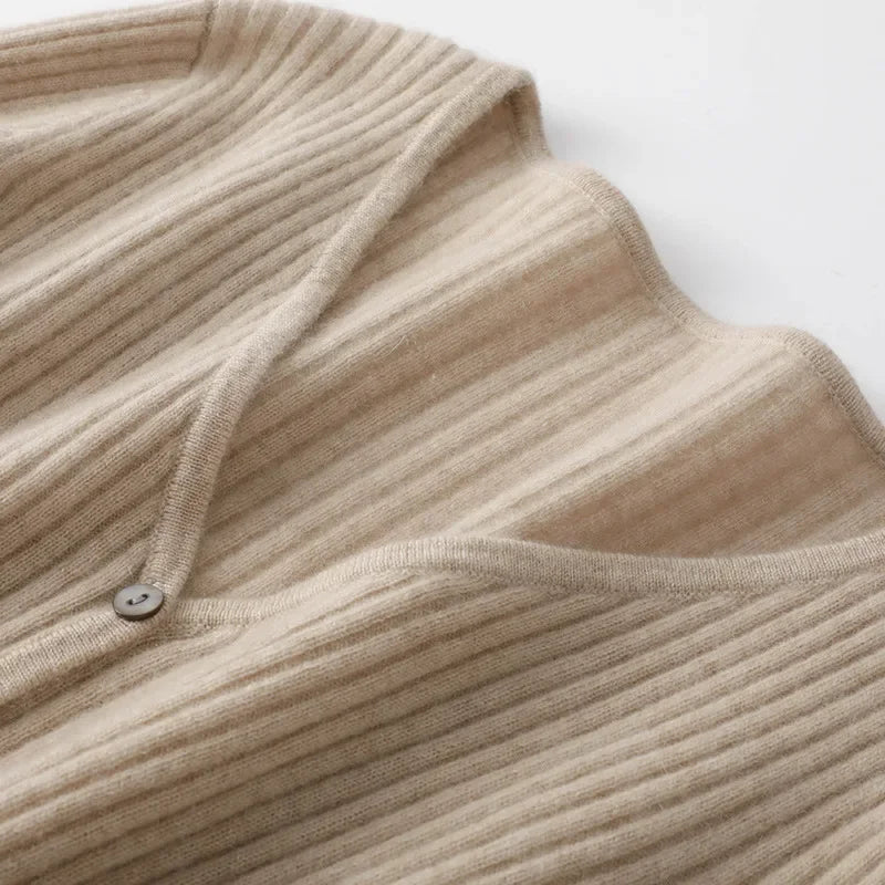 Cashmere V-neck Knitted Cardigan Women