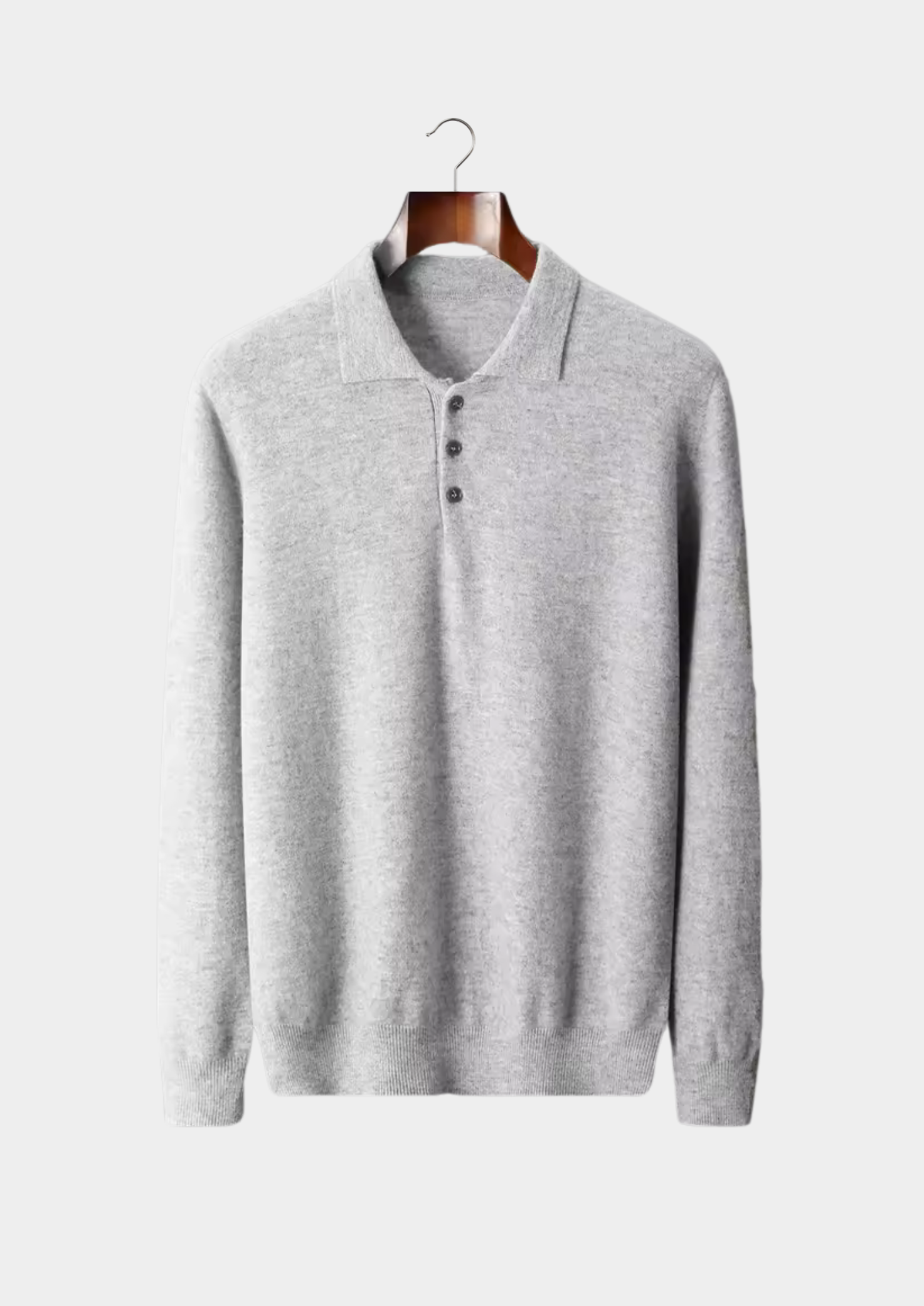 Merino Wool Extra-Fine Classic Polo Sweater