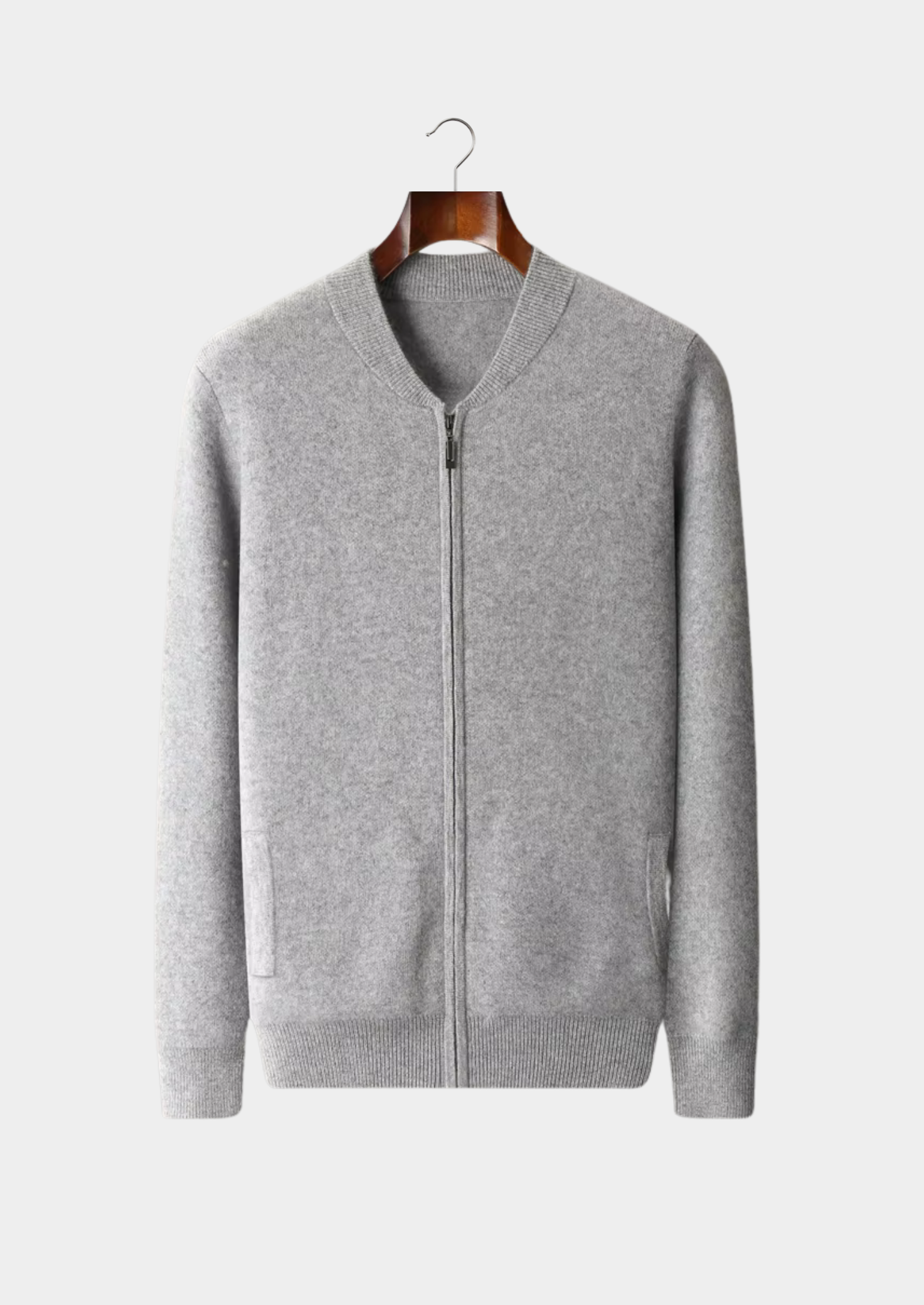 Merino Wool Extra-Fine V-Neck Knit Cardigan